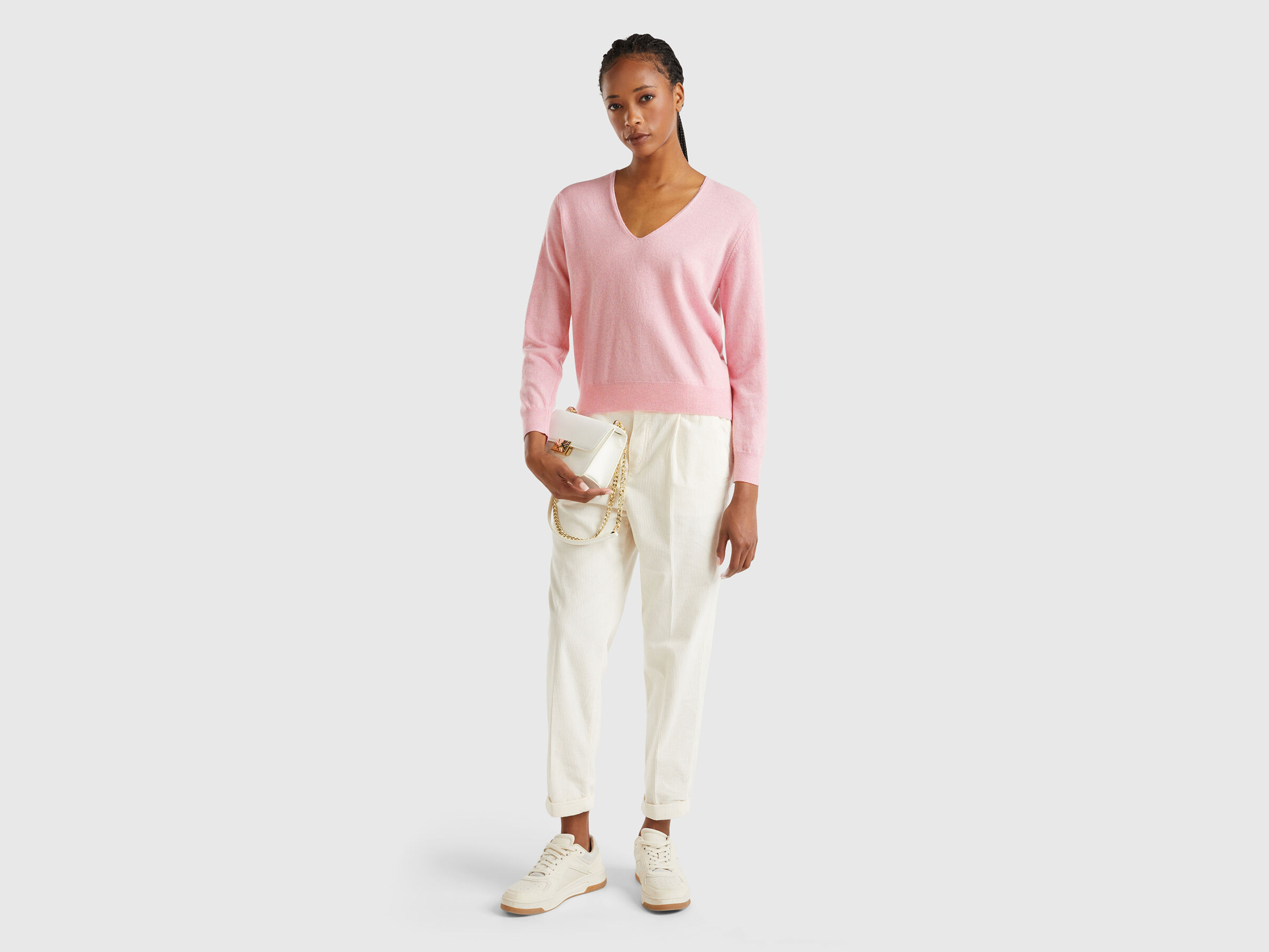 V NECK SWEATER L/S Women image number 3
